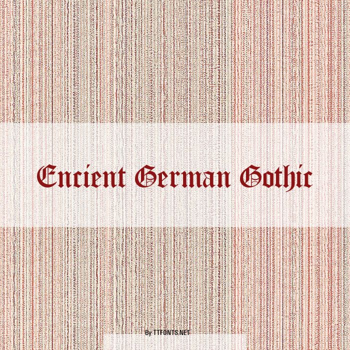 Encient German Gothic example